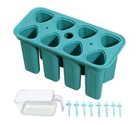 Reusable Ice Pop Molds - 8-Cavity Easy-Release Tray, Silicone Ice Treats Mold with Sticks, Yogurt and Juice Maker, Party Kitchen Bar Accessories for Kids and Adults