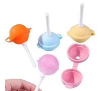 Reusable Large Lollipop-Shaped Ice Mold - 4pcs Homemade Lollipop Molds | DIY IcePops Maker for Summer | Reusable Colorful Food-Grade Sphere IcePops for Juice, Yogurt & Froze Treats