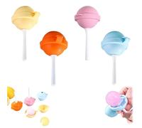 Reusable Large Lollipop-Shaped Ice Mold,Silicone Lollipop Ice Cream Maker,DIY Creative Homemade Ice Hockey Mold,Easy-Release for Juice,Yogurt & Frozen Treats for Kids Snacks & Summer Parties (4)