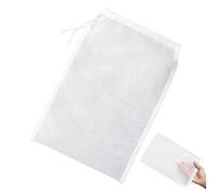 Reusable Mesh Strainer Bag, Fine Nylon Milk Filter, Drawstring Juice Pouch