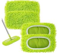 Reusable Mop Pads, Chenille Mop Refill Pads, Washable Microfiber Chenille Replacement Covers, for Multi-Surface Floors Wet & Dry Cleaning (B,2Pcs)