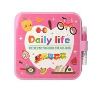 Reusable Painting Book - Watercolor Learning Toy for Kids, Portable Educational Activity Book, Quick Dry Pages Function, Ideal for Boys Girls Travel Birthday Christmas Airplane Play