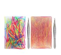 Reusable Picking Pad Kit, Colorful Skin Picking Fidget Toys with Tweezer | 1/2/5PCS Reusable Pads, Discreet Fidget Toy For Family Friends Teens Office Study Home Travel School Desk Car Cafe