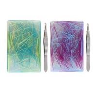 Reusable Picking Pad Kit, Colorful Skin Picking Fidget Toys with Tweezer | 1/2/5PCS Reusable Pads, Discreet Fidget Toy For Family Friends Teens Office Study Home Travel School Desk Car Cafe