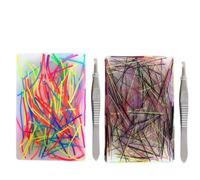 Reusable Picking Pad Kit, Colorful Skin Picking Fidget Toys with Tweezer | 1/2/5PCS Reusable Pads, Discreet Fidget Toy For Family Friends Teens Office Study Home Travel School Desk Car Cafe