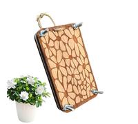 Reusable Pocket Flower Press, Multifunctional Embosser Kit, 2.56x4.53 Inches Wooden Arts Supplies, Portable Stems Crafts for Making Botanical Pendants