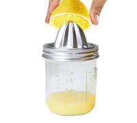 Reusable Reamer Juicer Lids, Stainless Steel Fruit Juicer Cover, Tight-Fit Hand Extractor (Durable & Portable), Perfect for Home, Camping and Outdoor Picnics