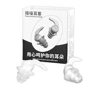 Reusable ruido Canceling Ear Plugs, Soft Silicone ear Protection, Cómodo impermeable Earplugs (2,7 x 3,2 cm), ideal para Swimming, Travel, Sleep & Outdoor Use
