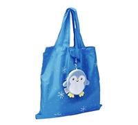 Reusable Shopping Bags, Plush Animal Grocery Bags Foldable, 7.87 Inches Lightweight Handbag with Key Chain Storage Organizer, Cute Eco Tote Bag for Women Travel Picnic Beach Party Outdoor, Daily Carry