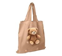 Reusable Shopping Bags, Plush Animal Reusable Grocery Bag, Short Plush, PP Cotton Foldable Handbag With Keychain Storage Organizer, Ideal For Women, Travel, Outdoor Camping, And School Use, 20cm
