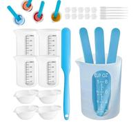 Reusable Silicona Resin Measuring Cups Tool Kit - DIY Craft Supplies | Kit de herramientas de resina reutilizable, 250 ml y 100 ml de fácil pelado para manualidades de bricolaje
