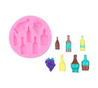 Reusable Silicone Chocolate Mold Set Wine Bottle Theme Baking Accessory Easy Clean Flexible For Beginners Professionals Flexible Silicone Baking Tools