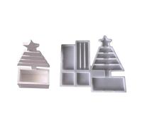 Reusable Silicone Christmas Mold For Resin Casting Non-Stick Planter Baking Jewelry Supplies Reusable Tree Planter Mold