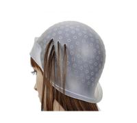 Reusable Silicone Hair Coloring Highlighting Cap Hair Dyeing Cap with Metal Hook