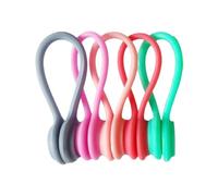 Reusable Silicone Magnetic Cable Ties - Magnetic Cord Organizer | Cord Organizer Ties | Silicone Sturdy Phone Cords Holder | Reusable Twist Tie Magnet Strap | MagneticCable Organizers Holder