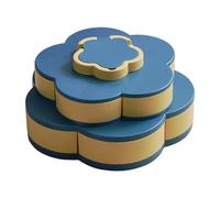 Reusable Snack Containers, Rotating Storage Tray, Divided Snack Platter, Serving Tray with Phone Holder, Multi-Purpose Snacks Organizer for Home Office Camping Picnic Party Candy Chocolate Cookie