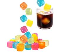 Reusable Square Ice Cubes - Non-Diluting Party Supplies for Whiskey, Beer, Wine, Coffee with for Cooler, BBQ, Picnics, Camping, Travel, Office, Home, Bar | Ideal for Chefs and Beverage Enthusiasts
