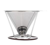 Reusable Stainless Steel Coffee Strainer | Double Layer Fine Mesh for Optimal Extraction | Eco - Friendly Coffee Maker for Home/Office/Travel | Includes Drip Stand