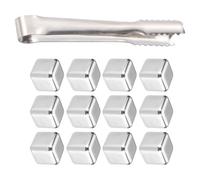 Reusable Stainless Steel Ice Cubes - 12 Pieces Stainless Steel Wine Chilling Ice Cubes,Chilling Whiskey | For Beer Wine Champagne Coffee Drink Beverage