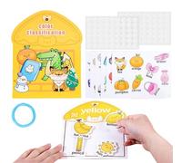 Reusable Stickers Books, Sensory Learning and Quiet Activities Matching Game, Plane Travel Toys for Kids, Educational Fun for New Year, Birthday, Christmas, Halloween, Festive Holidays