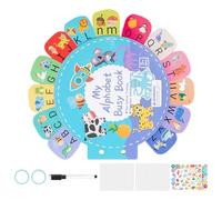 Reusable Stickers Books, Sensory Learning and Quiet Activities Matching Game, Plane Travel Toys for Kids, Educational Fun for New Year, Birthday, Christmas, Halloween, Festive Holidays