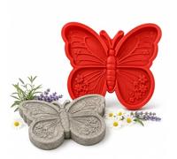 Reusable Sunflower Stepping Stone Mold, 15.7-Inch Concrete Casting Form (Butterfly)