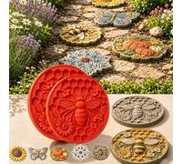 Reusable Sunflower Stepping Stone Mold,Reusable Garden Art Mold，set c：2 | Garden Sunflower Concrete Moulds,Diy Garden Path Paver Concrete Molds,40cm Silicone Easy Fall Off,for Casting Path Walkway