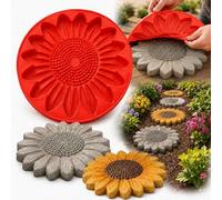 Reusable Sunflower Stepping Stone Mold, Silicone Concrete Mold (1PCS)