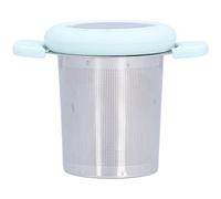 Reusable Tea Infuser | Double Silicone Handle for Hot & Cold Brewing | Fine Mesh Strainer for Loose Leaf Tea/Iced Tea/Herbal Tea | Stainless Steel Tea Ball with Lid