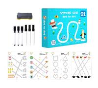 Reusable Tracing Activity Book, Paper Pen Control Tool, Wipe Clean Learning Guide, Preschool Education, Painting Skills Training, School Prep
