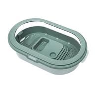 Reusable Turtle Tank, Terrarium Aquarium Habitat, 13.58x8.07x3.54 Inches Anti-Escape Reptile Enclosure with Feeding Area Basking Ramp for Small Tortoise Crab