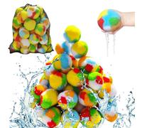 Reusable Water Balloon - 60 Pieces Reusable Soft Absorbent Beach Games