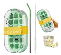 Reusable Water Bottle - Press to Release Ice Compartment Straw | Travel Fitness Gym Hiking Camping Outdoor Adventure Picnic Office Desk Workout Cold Beverages Daily Hydration Carrying