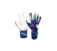 Reusch Attrakt RE:Grip - Guantes de Portero para Hombre y Mujer, Guantes de fútbol para Adultos, adecuados para Todas Las Condiciones climáticas y Superficies de Campo, Color Azul, Rosa y Blanco, 9,5