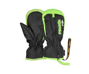 Reusch Baby Ben - Manoplas para bebé, Color Negro y Verde neón