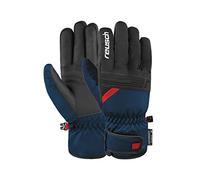 Reusch Baldo R-Tex XT Invierno Unisex Resistentes al Viento, Impermeables, Transpirables y cálidos, Dedos, Nieve, Guantes de esquí para Hombre y Mujer, 4482 Dress Blue/Fire Red, 9.5
