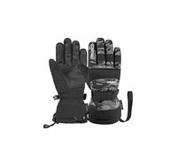 Reusch Connor R-Tex XT Junior Guantes de Invierno cálidos, Impermeables, Resistentes al Viento y Transpirables, Guantes de esquí para niños, Adolescentes, niñas y niños, Camuflaje, Negro, 4