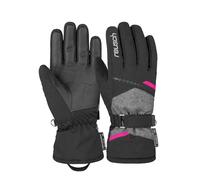 Reusch Guantes de esquí Extra cálidos para Mujer, Impermeables y Transpirables, blck/blck melang/Pink GLO, 7.5