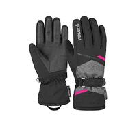 Reusch Guantes de esquí Extra cálidos, Impermeables y Transpirables, Mujeres, Blck/Blck Melang/Pink GLO, 7