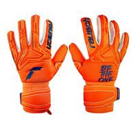 Reusch Guantes de Portero Unisex para niños, Color Naranja y Azul, Talla 8