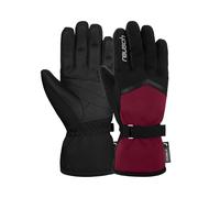 Reusch Moni R-Tex XT Guantes de Invierno cálidos, Impermeables, Resistentes al Viento y Transpirables, Guantes de esquí para Mujer, para Libertad de Movimiento sin obstáculos, Negro-Rojo Oscuro, 6
