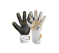 Reusch Pure Contact Gold GluePrint - Guantes de Portero (Talla 4), Color Blanco y Dorado
