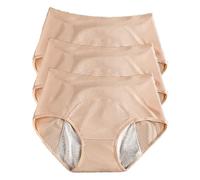 REUset - Bragas de goteo para mujer, lavable, 3 bragas de incontinencia para mujer, braga mensual de algodón para el ciclo menstrual, transpirable, lavable, impermeable, A, L