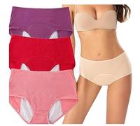REUset - Bragas de incontinencia urinaria para mujer, 3 piezas, bragas de incontinencia urinaria, lavable, bragas para mujer con zona absorbente, antifugas, protección orinaria para mujer, D,XXL