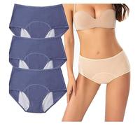 REUset - Bragas de incontinencia urinaria para mujer, 3 piezas, bragas de incontinencia urinaria, lavable, bragas para mujer con zona absorbente antifugas, protección orinaria para mujer, F,5XL