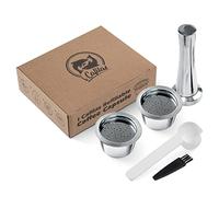 Reutilizable cápsula Recargable de máquina café Nes presso Vertuoline en Acero Inoxidable Cuchara de medición Kit prensador de café para Nespreso Vertuoline Máquina de café de Acero Inoxidable