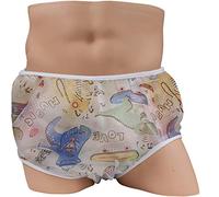 Reutilizable, lavable, impermeable incontinente, pañal encubrimiento para pacientes, ancianos, adultos hombres y mujeres, 2 paquetes (2 dinosaurios, XXL)
