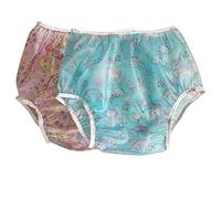 Reutilizable, lavable, impermeable incontinente, pañal encubrimiento para pacientes, ancianos, adultos hombres y mujeres, 2 paquetes (rosa y azul, L)