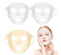 Reutilizable Mascarilla Silicona, 3 Piezas Cubierta Máscara Hidratante Soporte Máscara Silicona Transparente con Gancho para Evitar Evaporación Máscara Facial