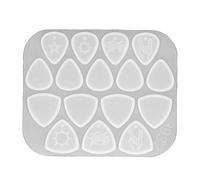 Reutilizable,Molde de Silicona para púas de Guitarra, Multiusos, para Bricolaje, triángulo, púas de Guitarra, Molde de fundición de Silicona epoxi de Cristal, moldes para Hacer Joyas, para brico